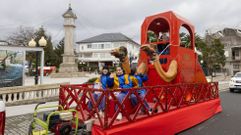 Pajes en una de las carrozas de A Laracha, en enero de este a�o 