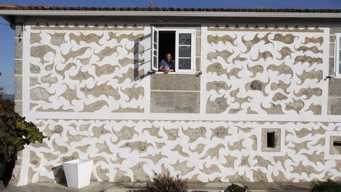 Otro aspecto de la casa de Ralle en la que se restauraron los esgrafiados