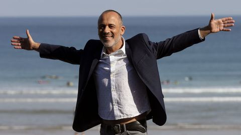 El actor Javier Guti�rrez, ayer en San Sebasti�n