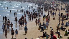 Vista de la playa de Gij�n, este verano
