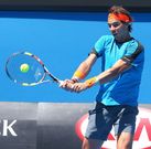 Rafa Nadal, durante la sesin de entrenamiento de ayer en el Melbourne Park. 