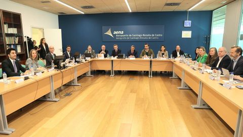Reuni�n de coordinaci�n de los aeropuertos gallegos celebrada este martes en Lavacolla