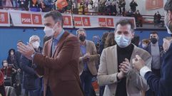 Pedro S�nchez y el candidato socilista a la presidencia de Castilla y Le�n, Luis Tudanca, en un mitin