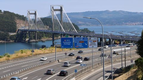 Imagen de archivo del puente de Rande, por cuya ampliaci�n a�n se est�n abonando compensaciones