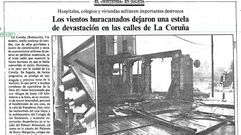 NOTICIA DE LOS DESTROZOS DEL HORTENSIA PUBLICADA EN LA VOZ