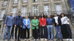 Integrantes del gobierno bipartito (BNG-CA) de Santiago