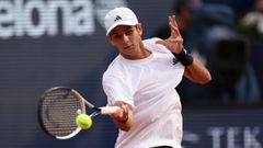 Rafael J�dar, durante una acci�n en el partido ante Arthur Fils.