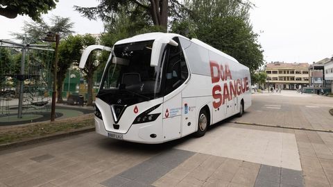 Un autob�s de donaci�n de sangre, en imagen de archivo