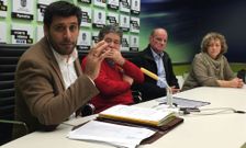 De izquierda, Chapela, Lores, Mag�n Alfredo Froiz y la concejala Carme Fouces, ayer en el Concello. 