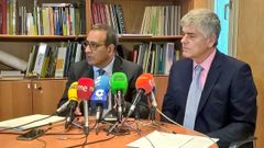 A la izquierda,  el consejero de Infraestructuras y presidente de Cogersa Fernando Lastra. A la derecha, Santiago Fern�ndez, gerente del consorcio