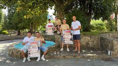 Los seis integrantes de la comisi�n de fiestas de Ordes que ahora se despiden organizaron las �ltimas seis ediciones
