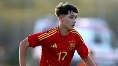 El cadete del Celta Germ�n Alonso, con la selecci�n espa�ola sub-15.