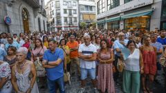 Vecinos del municipio cordobs de Pozoblanco realizan una concentracin para condenar el asesinato machista que tuvo lugar en este pueblo.