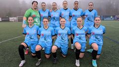 Equipo titular de la EFM Concello de Boiro en el partido contra el S�rdoma.