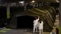 El ej�rcito levanta un hospital de campa�a en Oviedo