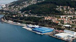 Vista a�rea de la sede de la compa��a en Chapela, donde tiene sus principales instalaciones y su centro operativo.