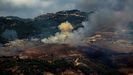 Humo de los bombardeos israel�es sobre L�bano