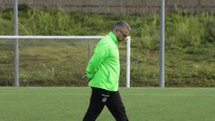 Javi Rey, en un entrenamiento en A Uceira