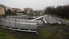 Pasarela peatonal de O Seixedo desmontada 