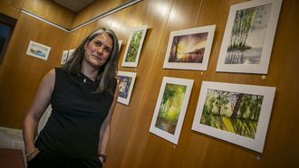 Ana Cortizo amosou os seus traballos na casa de cultura Raquel Fern�ndez Soler de A Pobra