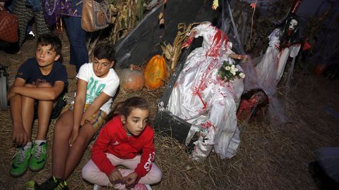 exposici�n de calabazas y baile de la asociacion Alfaia, FIESTA DE HALLOWEN 