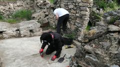 Estudio arque�logico de las ruinas de una casa de la aldea de Repil, en Monforte, abandonada en 1964