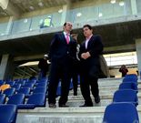 Louz�n y Lores, en una de las visitas a Pasar�n durante la ejecuci�n de las obras.