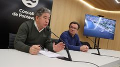 Lores y Raimundo Gonz�lez, este mi�rcoles, en el Concello de Pontevedra