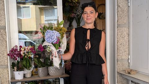 Domi Da Sousa en la florister�a Muscari de Panx�n.