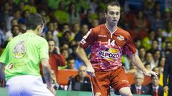 El jugador ferrolano, durante un partido de esta temporada con ElPozo Murcia