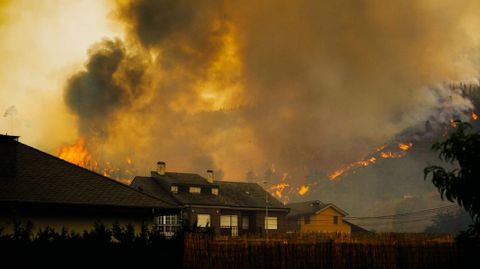 El fuego arras 10.500 hectreas en Valdeorras.