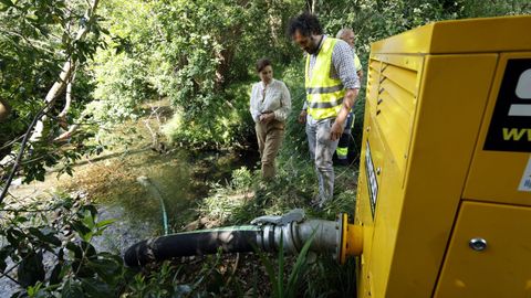 El vertido de purn al ro Landro de junio oblig a Viaqua a emplear durante das una captacin de agua alternativa en el Regato de Bravos, en imagen