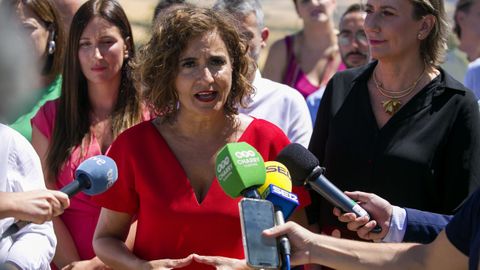 La ministra del Hacienda y Funcin Pblica, Mara Jess Montero, este sbado en Ronda, en Mlaga 