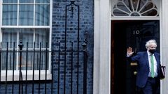 Boris Johnson,a su salid este mi�rcole de Downing Street de camino a la C�mara de los Comunes.