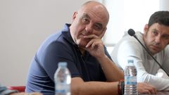 Luis Alamancos, durante el pleno de organización del nuevo gobierno de Noia.
