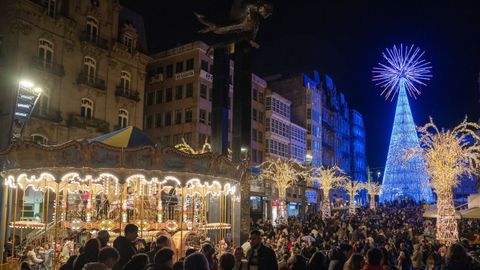 La Porta do Sol es el epicentro de la Navidad en Vigo.