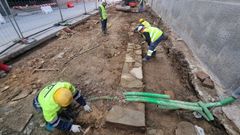 Los restos romanos localizados en la calle lucense Ram�n y Cajal