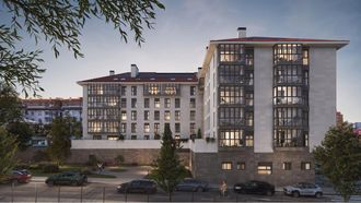 Recreaci&oacute;n exterior de los edificios en construcci&oacute;n de A Maestranza.