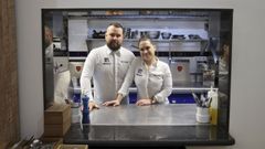 �lex Mart�nez Bacelo y Mar Lago Fern�ndez, en las cocinas del Bacelo