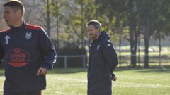 Rubn Domnguez durante un entrenamiento