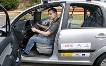 Cristian Gir�ldez fue uno de los dos j�venes invidentes que particip� en la prueba en Major. 