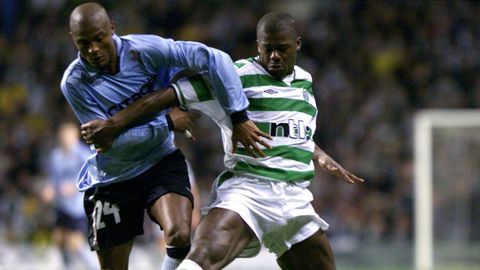 Catanha, en el duelo entre Celta y Celtic en Gaslgow en el 2002.