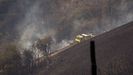 Vista del incendio en el Alto del Acebo