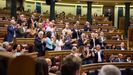 La bancada de Sumar en el Congreso celebra la toma en consideracin de la proposicin de ley que exige un embargo al comercio de armas y material de defensa a Israel.