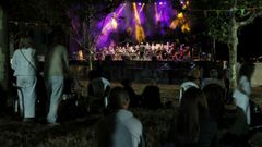 La Agrupacin Musical de A Limia, durante su actuacin