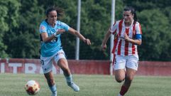 La jugadora de As Celtas Tati Cruz, durante el partido de este domingo ante el Sporting de Gij�n en Mareo.