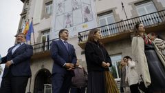 Julio Abalde, Pedro Blanco, Ins Rey y Bea Lema, ayer en la delegacin del Gobierno