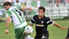 Diego Vela y Javi Rosa, durante el Somozas-Racing de Ferrol de la primera vuelta 