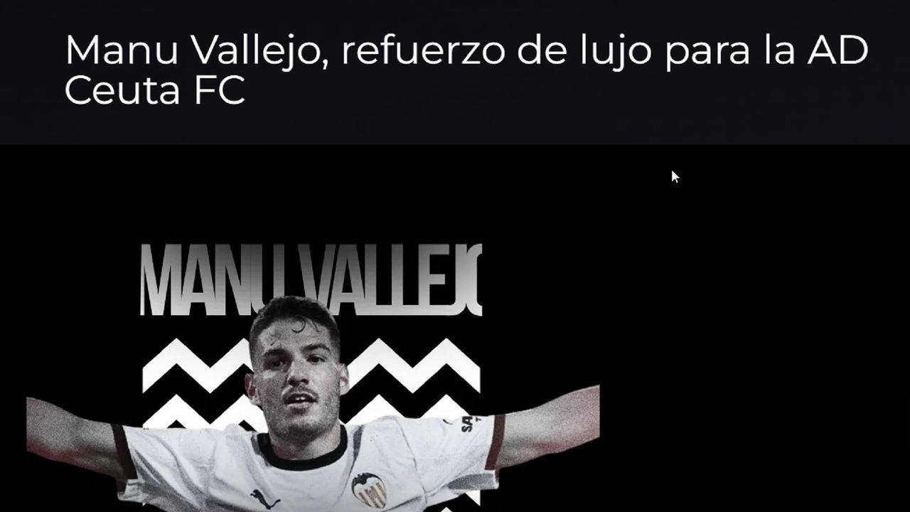 Manu Vallejo, presentado como nuevo jugador del Ceuta