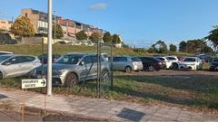 Uno de los aparcamientos que ya est�n habilitados en el entorno del n�utico rianxeiro.